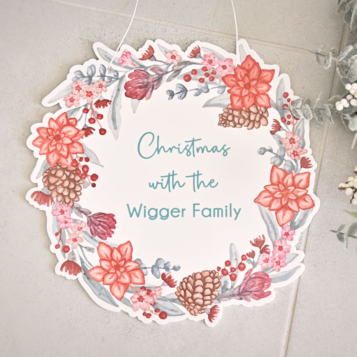 Christmas Wreath - Personalised Acrylic