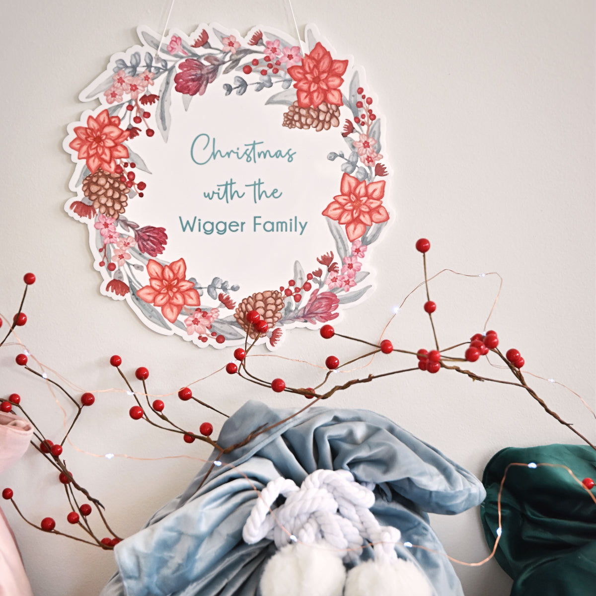 Christmas Wreath - Personalised Acrylic